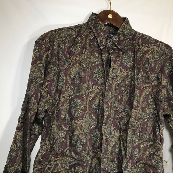 VTG Chaps Ralph Lauren Shirt Mens Med Long Sleeve - Picture 5 of 12